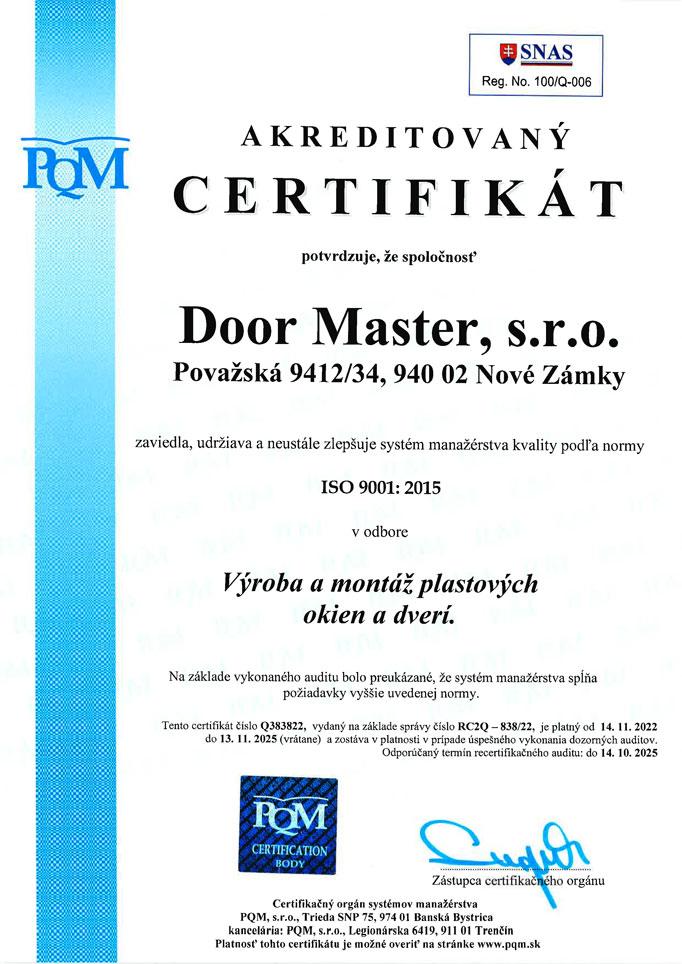 ISO 9001 DOORMASTER